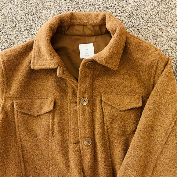Joie Brown Camel Fall Wool-like Shacket - Picture 2 of 3